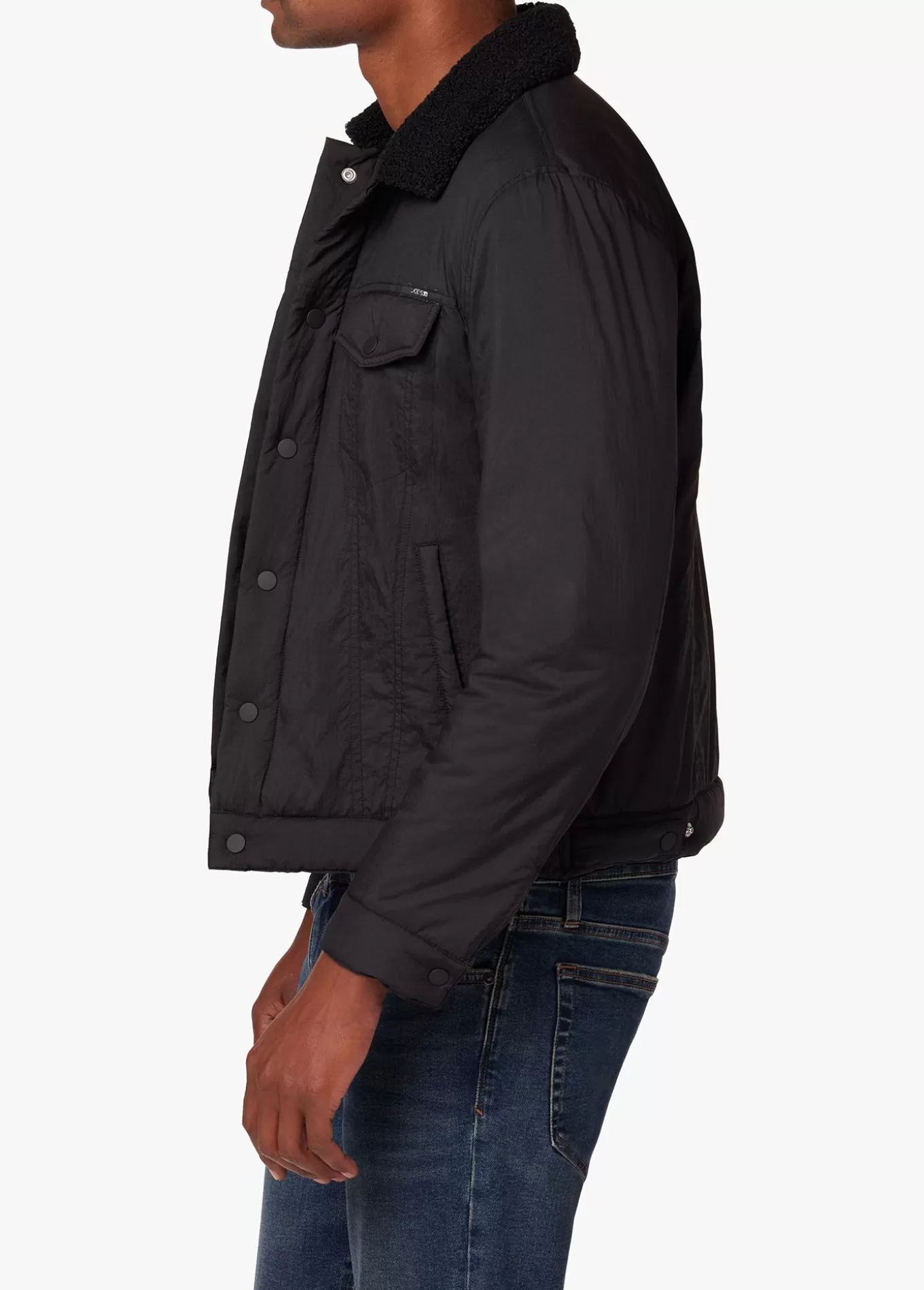 Joe’s Jeans QUILTED BLACK TRUCKER JACKET