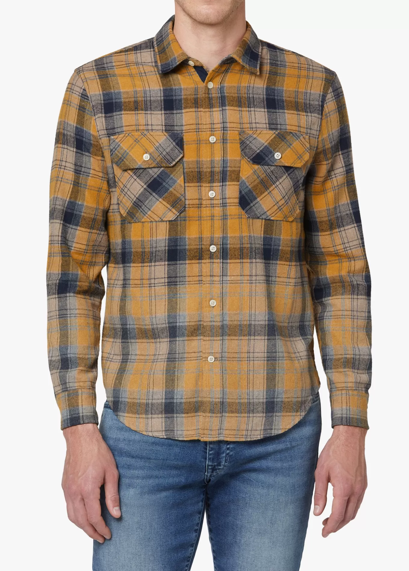Joe’s Jeans THE SHIRT BRUSHED YELLOW UNISEX FLANNEL